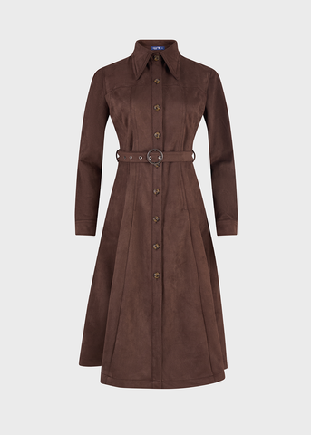 Đầm Da Lộn Nữ - Dáng Suông Trẻ Trung