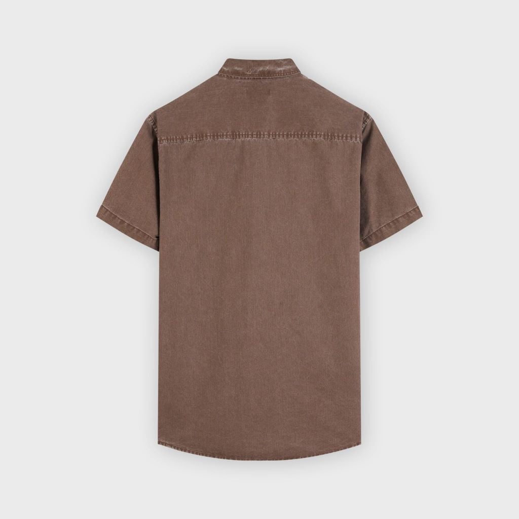 Áo Sơ Mi Nam Cộc Tay Phom Suông - Chất Liệu Thô Thoáng Mát, Trẻ Trung