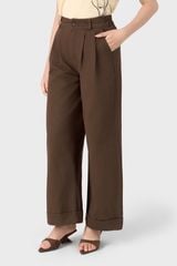 Quần Kaki Nữ Ống Suông Cotton Twill Cao Cấp - Tôn Dáng Thời Thượng