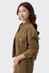 Áo Khoác Jean Nữ Premium – Snow Wash Độc Bản