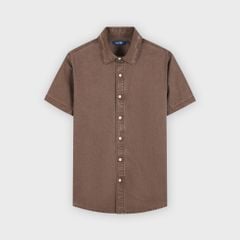 Áo Sơ Mi Nam Cộc Tay Phom Suông - Chất Liệu Thô Thoáng Mát, Trẻ Trung