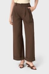 Quần Kaki Nữ Ống Suông Cotton Twill Cao Cấp - Tôn Dáng Thời Thượng