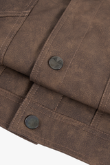 Áo Da Nam Cao Cấp - Khoác Da PU Mềm Dáng Trucker