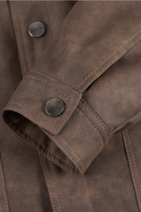 Áo Da Nam Cao Cấp - Khoác Da PU Mềm Dáng Trucker