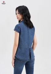 Áo Sơ Mi Jeans Cộc Tay Nữ
