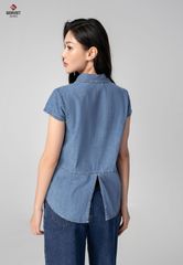 Áo Sơ Mi Jeans Cộc Tay Nữ