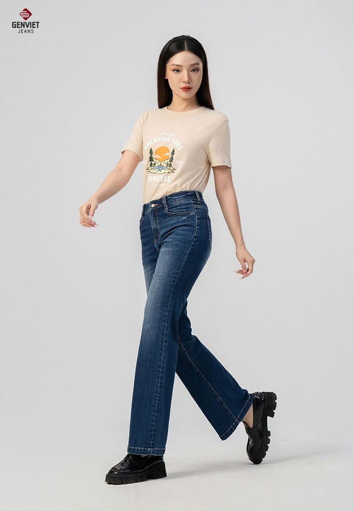 Quần Jeans Nữ Ống Vảy