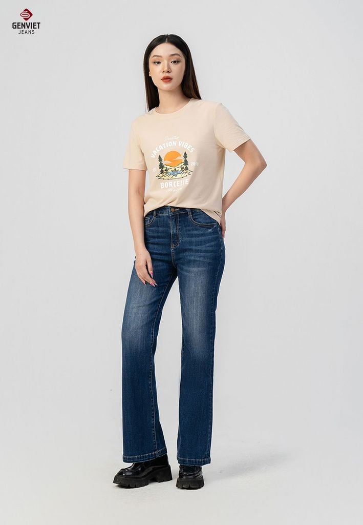 Quần Jeans Nữ Ống Vảy