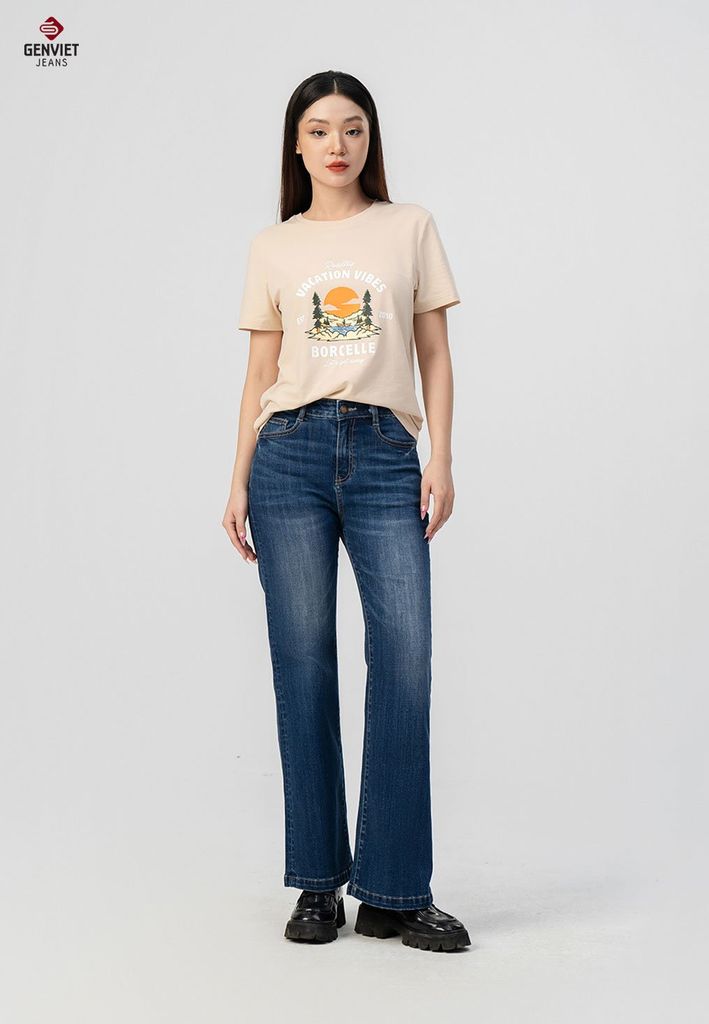 Quần Jeans Nữ Ống Vảy