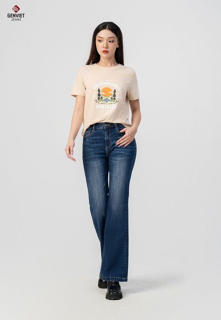 Quần Jeans Nữ Ống Vảy