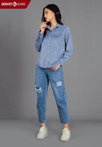 Quần Jeans Nữ Dáng Baggy