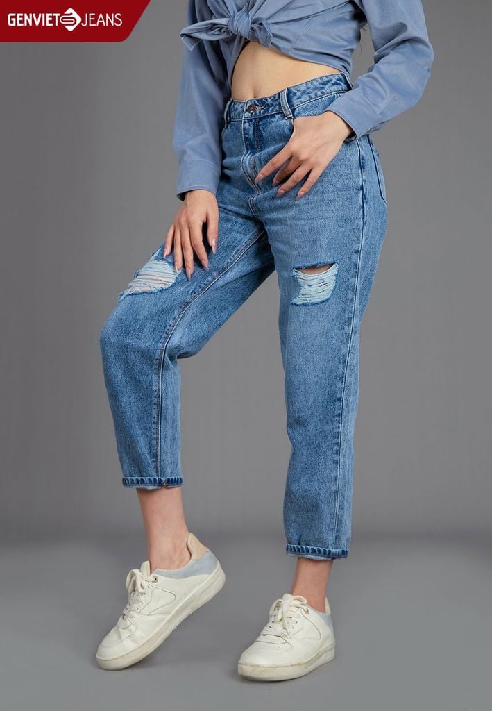 Quần Jeans Nữ Dáng Baggy