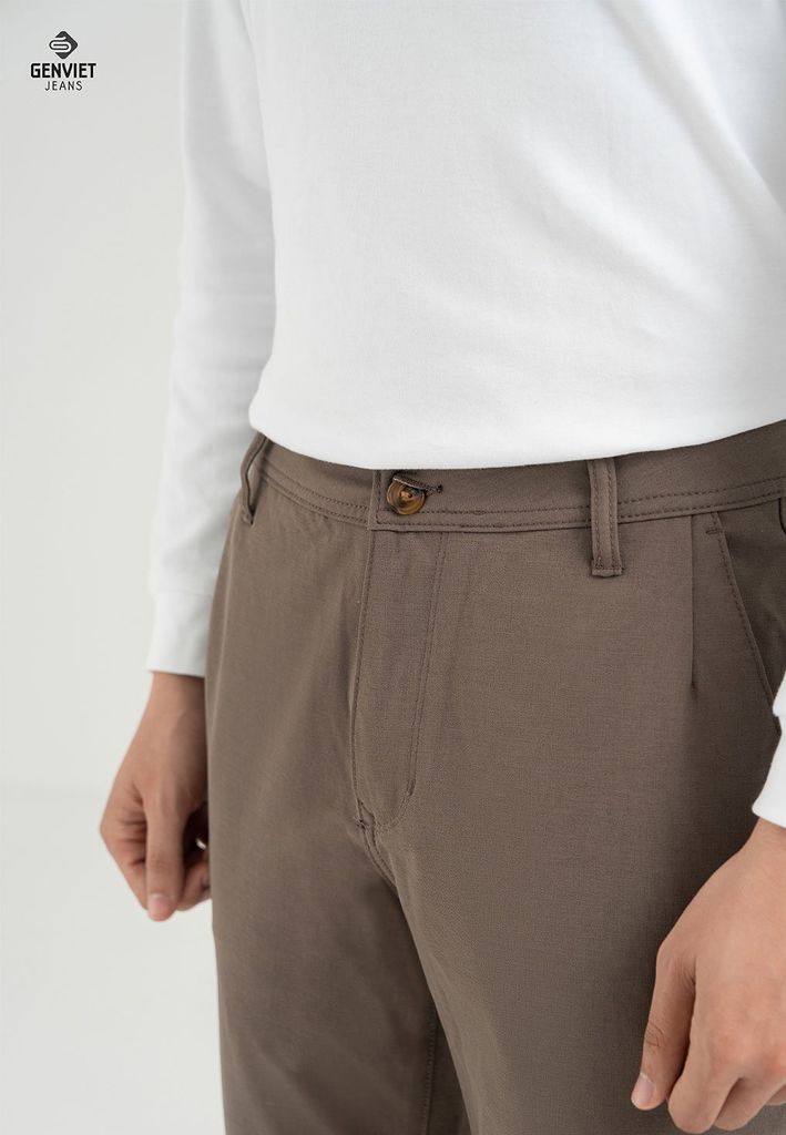 Quần Kaki Nam Ống Col Đứng