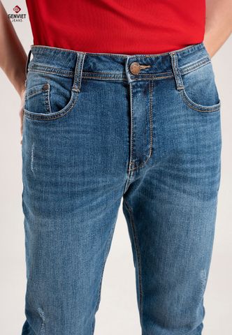 Quần Jeans Nam Ống Col Đứng