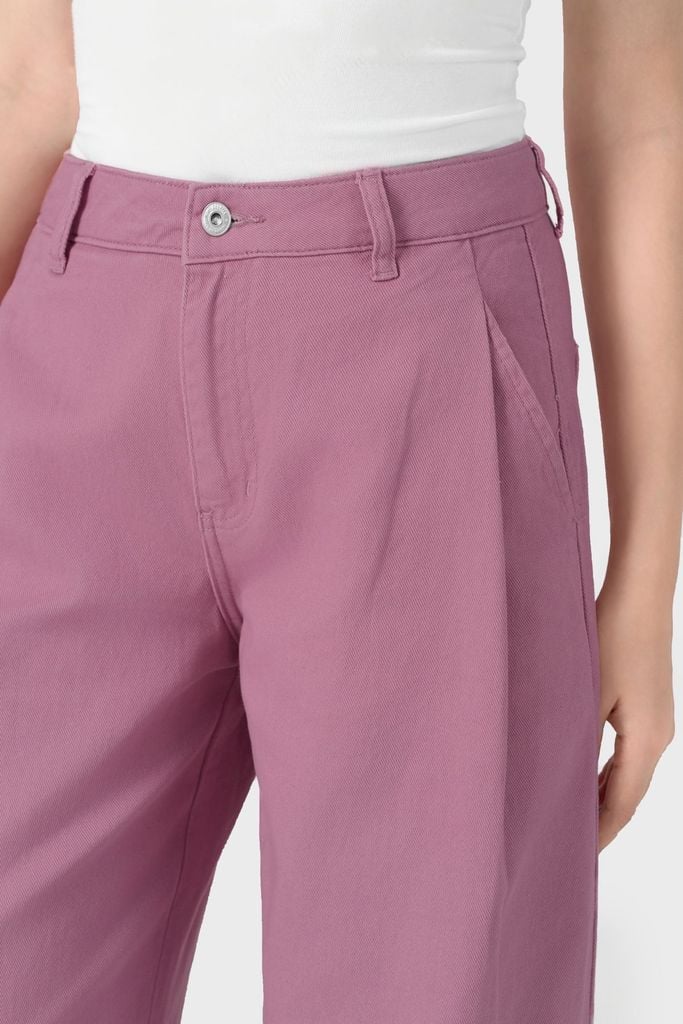 Quần Kaki Nữ Ống Rộng Suông Vừa - Dáng Baggy Trẻ Trung, Năng Động