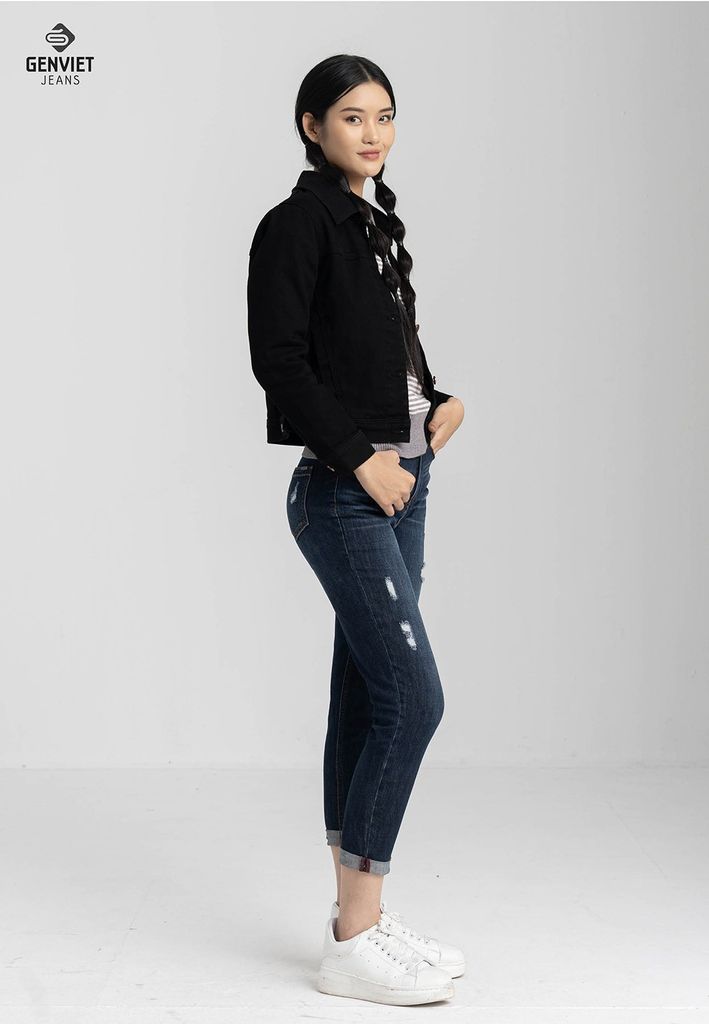 Áo Khoác Jeans Nữ 1 Lớp