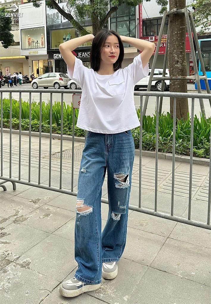 Quần Jeans Nữ Ống Suông