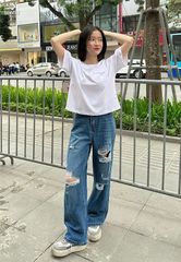 Quần Jeans Nữ Ống Suông