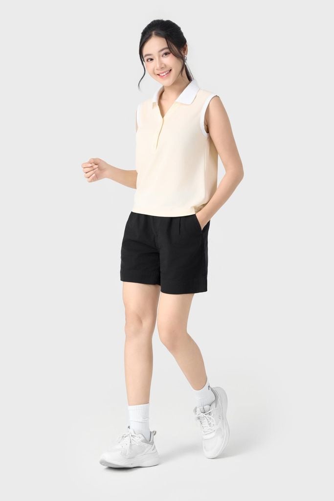 Áo Polo Nữ Sát Nách Cotton Poplin Cao Cấp - Thời Trang Hè Mềm Mát