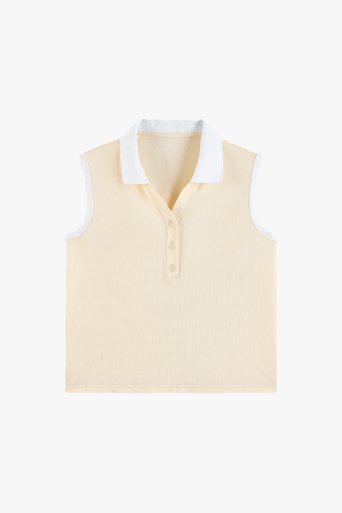 Áo Polo Nữ Sát Nách Cotton Poplin Cao Cấp - Thời Trang Hè Mềm Mát