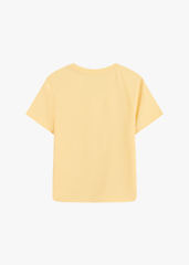 Áo Thun Nữ Cộc Tay Phom Suông - Thiết Kế Gấu Bo Cong Trẻ Trung