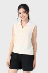 Áo Polo Nữ Sát Nách Cotton Poplin Cao Cấp - Thời Trang Hè Mềm Mát