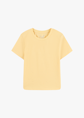 Áo Thun Nữ Cộc Tay Phom Suông - Thiết Kế Gấu Bo Cong Trẻ Trung