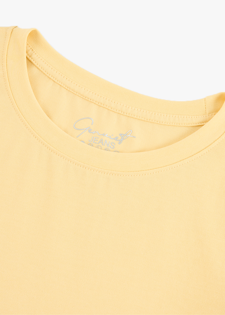 Áo Thun Nữ Cộc Tay Phom Suông - Thiết Kế Gấu Bo Cong Trẻ Trung