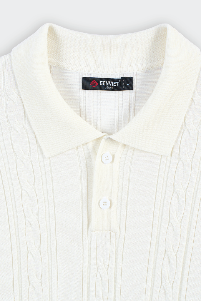 Áo Polo Dệt Kim Nam Suông Vừa Len Sợi Dệt Knit Cao Cấp - Thiết Kế Vặn Thừng Tinh Xảo Lịch Lãm