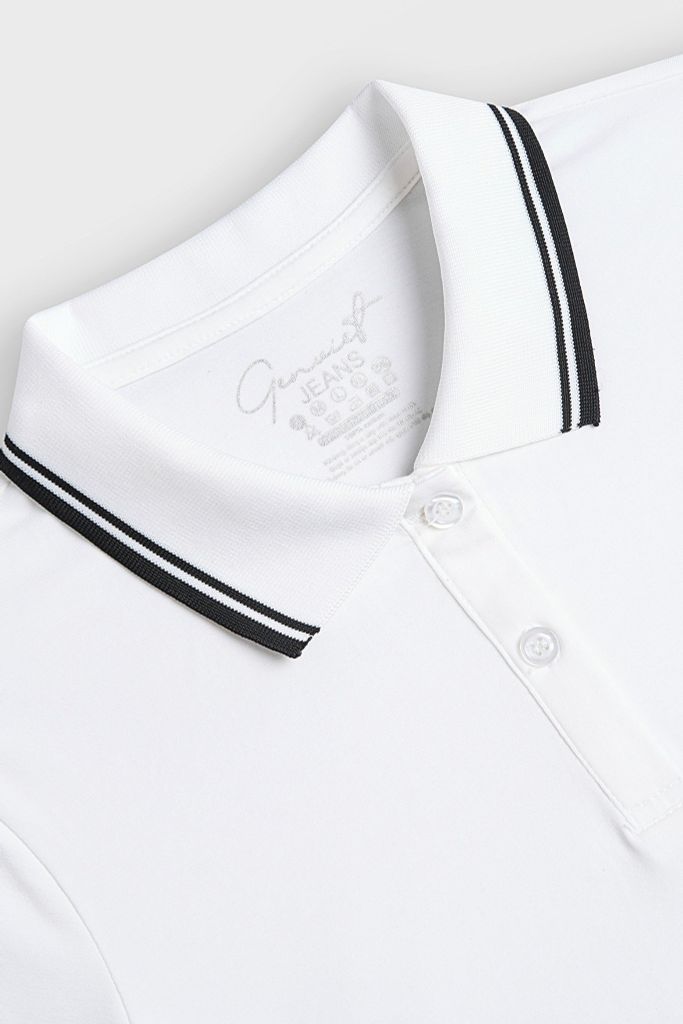 Áo Polo Cộc Tay Nữ Suông Vừa