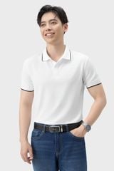 Áo Polo Nam Cộc Tay Suông Vừa - Họa Tiết Tổ Ong Thoáng Khí