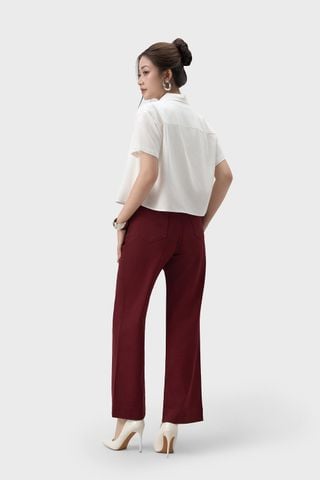 Áo Sơ Mi Nữ Croptop Cộc Tay - Chất Vải Thô Trẻ Trung Năng Động