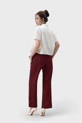 Áo Sơ Mi Nữ Croptop Cộc Tay - Chất Vải Thô Trẻ Trung Năng Động