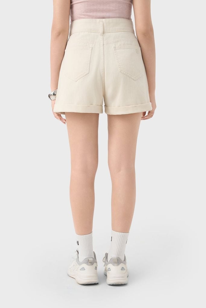 Quần Sooc Nữ Dáng A Kaki - Thiết Kế 2 Khuy Tôn Dáng Trẻ Trung