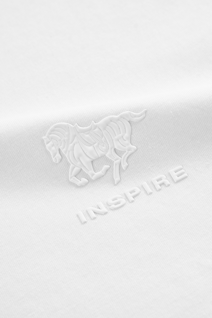Áo Phông Nam Cổ Tròn Dáng Suông Vừa - Dập Nổi Logo Inspire Tinh Tế