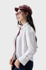 Áo Sơ Mi Trắng Nữ Dài Tay - Cổ Đức Thanh Lịch
