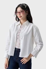 Áo Sơ Mi Trắng Nữ Dài Tay - Cổ Đức Thanh Lịch