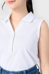 Áo Polo Nữ Sát Nách Cotton Poplin Cao Cấp - Thời Trang Hè Mềm Mát