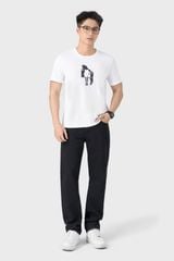 Áo Phông Nam Cổ Tròn Cotton Jersey Thượng Hạng - Họa Tiết Ngựa Phong Cách
