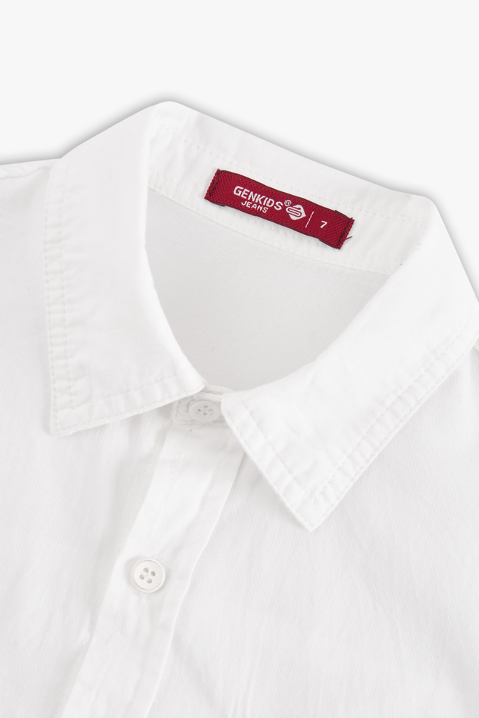 Áo Sơmi Cotton Dài Tay Bé Trai