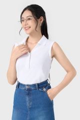 Áo Polo Nữ Sát Nách Cotton Poplin Cao Cấp - Thời Trang Hè Mềm Mát