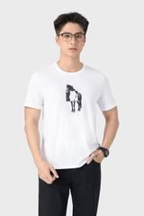 Áo Phông Nam Cổ Tròn Cotton Jersey Thượng Hạng - Họa Tiết Ngựa Phong Cách