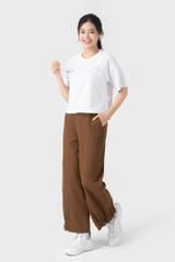 Áo Phông Nữ Form Rộng Cổ Tròn - Gấu Xẻ Tà Nhẹ Nhàng Thoải Mái