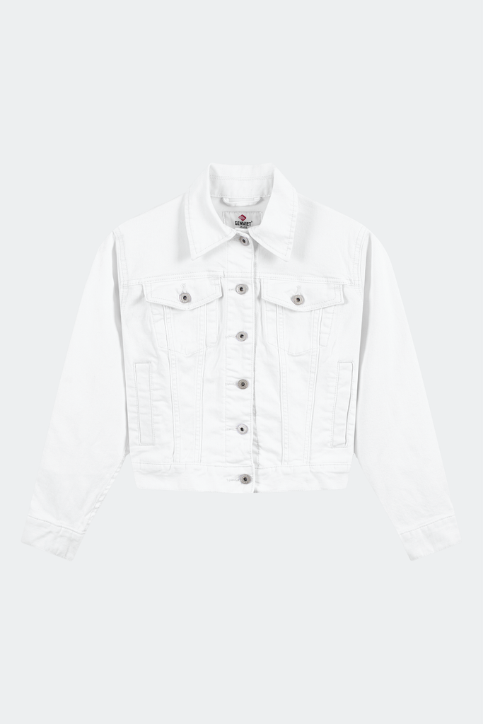 Áo Khoác Jean Nữ Ôm Vừa Cotton Denim Cao Cấp - Tôn Dáng Trẻ Trung Thời Thượng