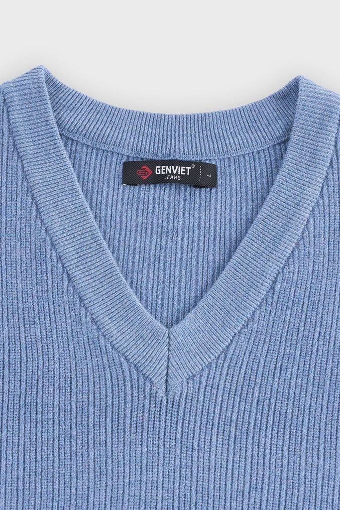 Áo Len Sát Nách Nam Cổ V Premium Fine-Knit - Chuẩn Form Lịch Lãm