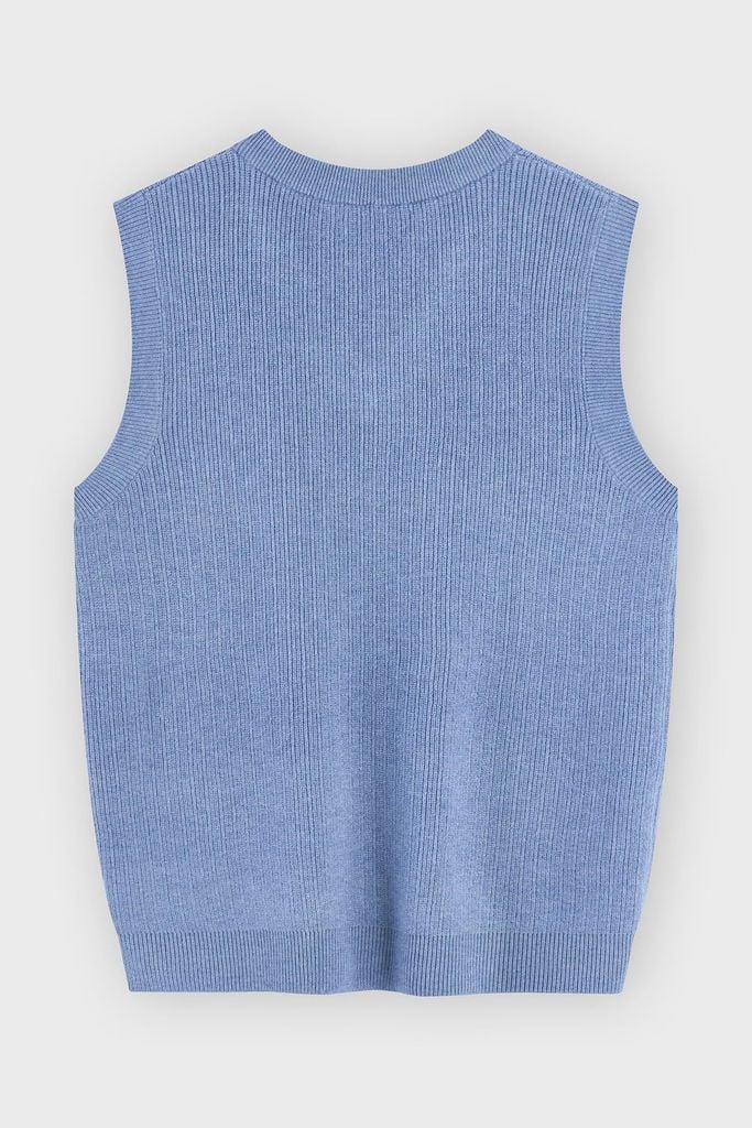 Áo Len Sát Nách Nam Cổ V Premium Fine-Knit - Chuẩn Form Lịch Lãm