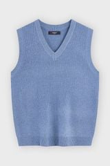 Áo Len Sát Nách Nam Cổ V Premium Fine-Knit - Chuẩn Form Lịch Lãm