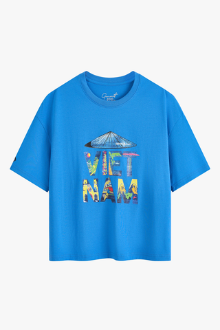 Áo Thun Yêu Nước Cộc Tay Nữ Dáng Suông