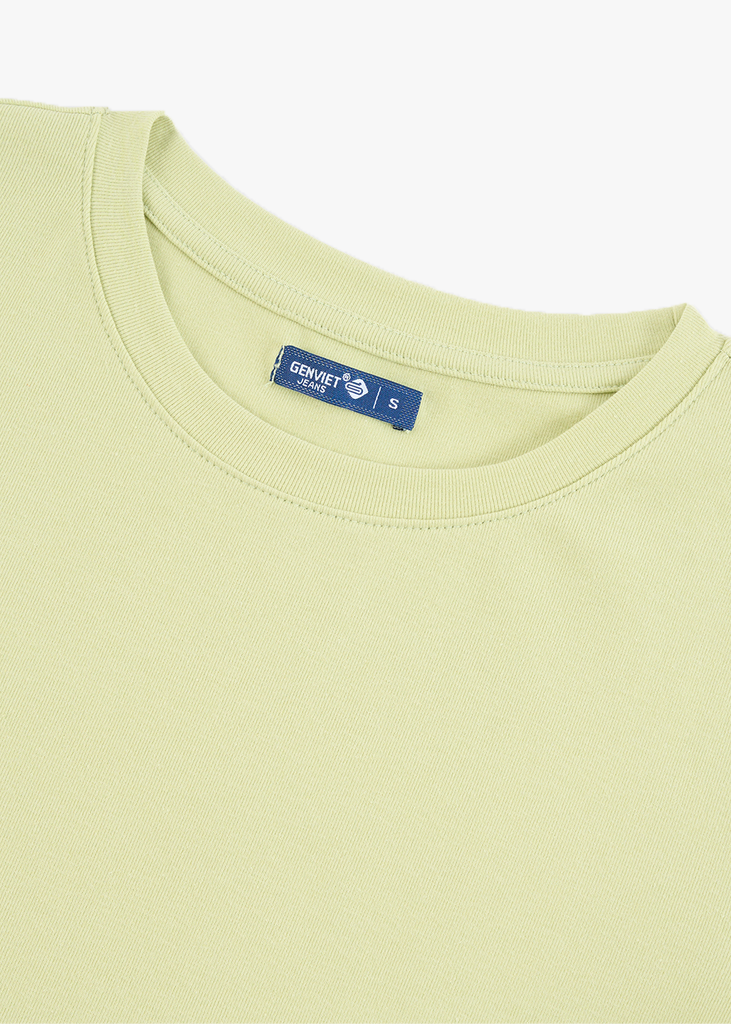 Áo Thun Nữ Cộc Tay Phom Suông - Thiết Kế Gấu Bo Cong Trẻ Trung