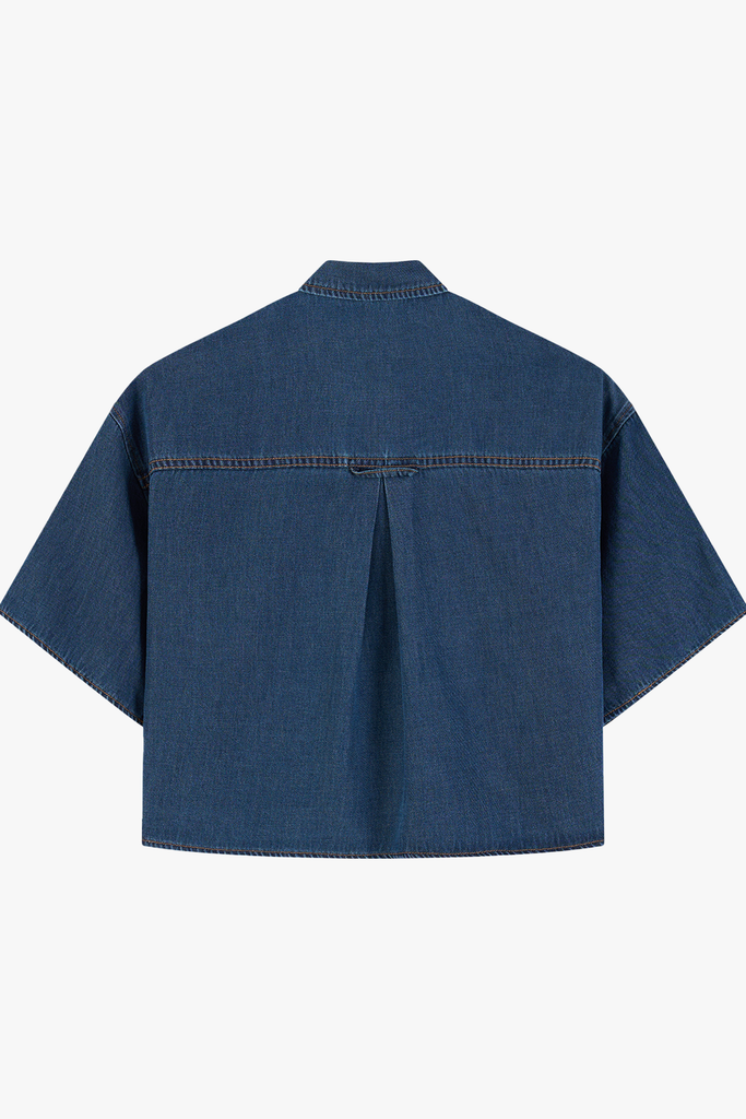 Áo Sơ Mi Jean Croptop Nữ Denim Thượng Hạng - Trẻ Trung, Mềm Mát Tự Nhi